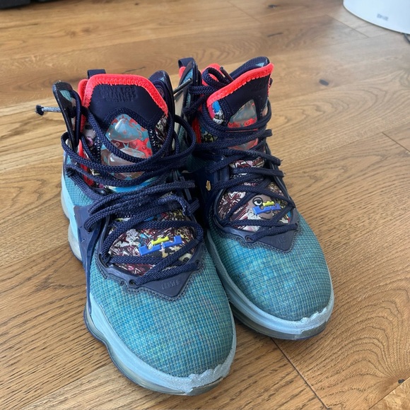 Nike LeBron 19 'Fast Food - Dutch Blue' basketball shoes. Size US 6.5 - Picture 3 of 14